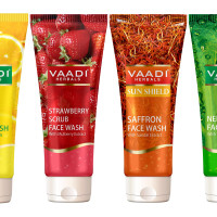 Vaadi Herbals Assorted Herbal Face Wash, 60ml (Pack of 4)