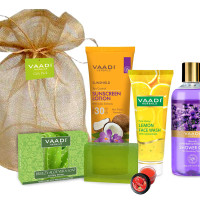 VAADI HERBALS All Purpose Complete Skin Care Travel Kit, Lavender, 6 Count