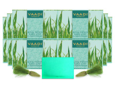 Vaadi Herbals Royal Indian Khus Soap with Olive and Soyabean Oil, 75g (Pack of 12)