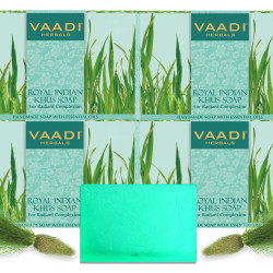 Vaadi Herbals Royal Indian Khus Soap with Olive and Soyabean Oil, 75g (Pack of 12)