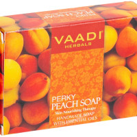 Vaadi Herbals Perky Peach Soap with Almond Oil, 75g (Pack of 12)