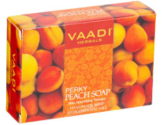 Vaadi Herbals Perky Peach Soap with Almond Oil, 75g (Pack of 12)
