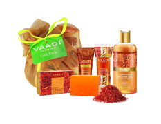 VAADI HERBALS Luxurious Saffron Skin Whitening Set, Gel, 4 Count