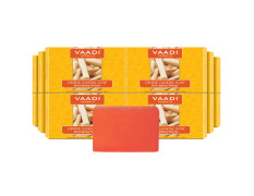 Vaadi Herbals Divine Sandal Soap with Saffron and Turmeric, 75g (Pack of 12)