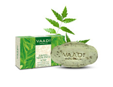 Vaadi Herbals Pack of 12 Neem Patti Soap - Contains pure Neem leaves (12 x 75 gms)