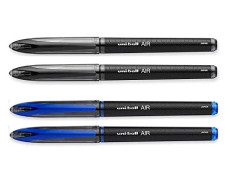 uni-ball Air UBA188M 0.5 mm Roller Ball Pens, Blue & Black Ink, Pack of 4