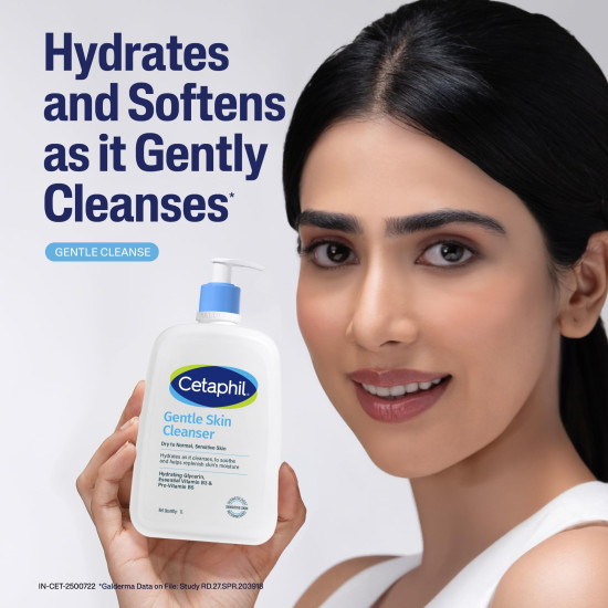 Cetaphil Gentle Skin Cleanser for Dry, Normal Sensitive Skin - 1000 ml| Hydrating Face Wash with Niacinamide, Vitamin B5| Dermatologist Recommended| Paraben, Sulphate Free
