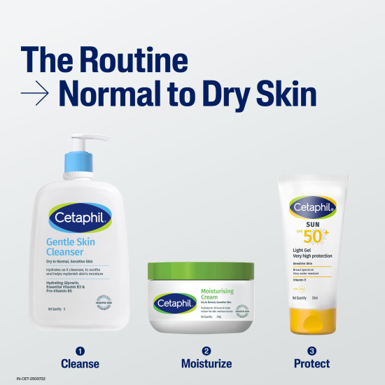 Cetaphil Gentle Skin Cleanser for Dry, Normal Sensitive Skin - 1000 ml| Hydrating Face Wash with Niacinamide, Vitamin B5| Dermatologist Recommended| Paraben, Sulphate Free