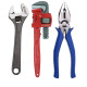 ACHRO Combo Pack of 3 Tool Kits Set for Home (Contains 8 Inch Adjustable Spanner, 8 Inch Combination Plier, 10 Inch Pipe Wrench)