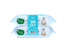 Mother Sparsh 99% Pure Water (Unscented) baby wipes I Natural Plant made cloth - Super thick I 72 pcs/pack - Pack of 2 (Super Saver Pack)