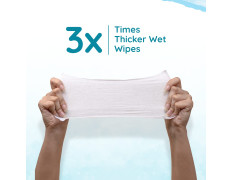 Mother Sparsh 99% Pure Water (Unscented) baby wipes I Natural Plant made cloth - Super thick I 72 pcs/pack - Pack of 2 (Super Saver Pack)