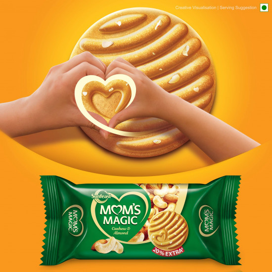Sunfeast Mom's Magic Cashew and Almond Cookie, 100g (Buy 4 Get 1 Extra)