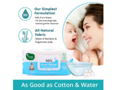 Mother Sparsh 99% Pure Water (72 Unscented Baby Wipes) - Super Thick Fabric