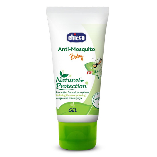 Chicco Anti-Mosquito Gel for Babies, 50ml | Natural Protection from Disease Spreading Mosquitoes | Dermatologically tested | Free from DEET, Alcohol and Colours