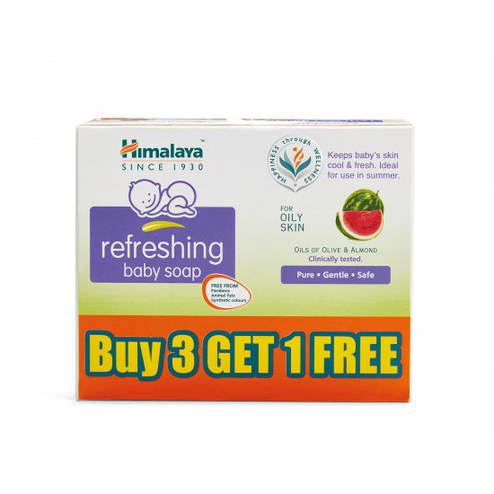 Himalaya Refreshing Soap, 75 g, (Pack of 4)
