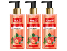 Vaadi Herbals Deep Moisturizing Strawberry Hand Wash - 250 ml (Pack of 3)