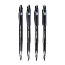 uni-ball Air UBA188M 0.5 mm Roller Ball Pens, Black Ink, Pack of 4