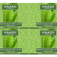 Vaadi Herbals Breezy Aloe Vera Soap, 75g (Pack of 12)