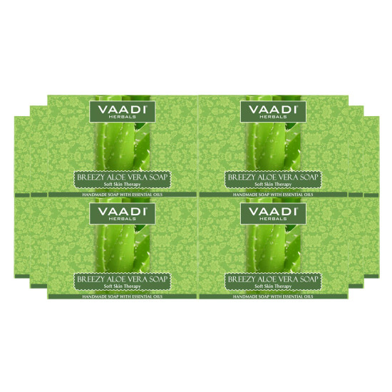 Vaadi Herbals Breezy Aloe Vera Soap, 75g (Pack of 12)