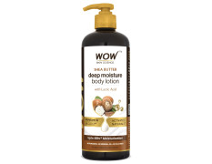 WOW Skin Science Shea Butter With Lactic Acid Body Lotion | Hydrates Very Dry Skin | Long Lasting 48 hrs Moisturization | Smoothens Rough, Flaky Skin | Calms Itchy Skin - 400ml