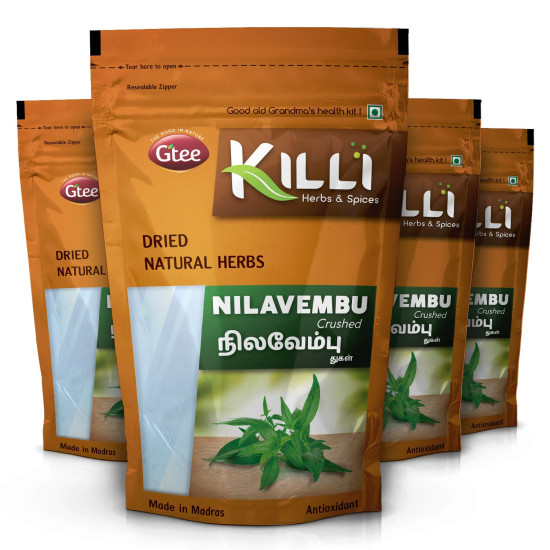 KILLI Nilavembu | Chirata | Kirayata | Andrographis paniculata | Kalmegh Crushed, 100g (Pack of 4) KILLI Nilavembu | Chirata | Kirayata | Andrographis paniculata | Kalmegh Crushed, 100g (Pack of 4)