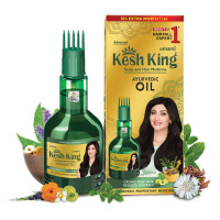 Kesh King Ayurvedic Anti Hairfall Hair Oil|Hair Growth Oil| Reduces Hairfall |21 Natural Ingredients | Grows New Hair With Bhringraja, Amla And Brahmi - 300 Ml, 0.3 Kilograms