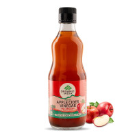 A TATA Product - Organic India Apple Cider Vinegar 500ml, With Mother of Vinegar, Raw & Unfiltered, Extracted from Spanish Red Apples, Lab Tested on 250+ Parameters