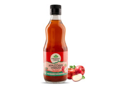 A TATA Product - Organic India Apple Cider Vinegar 500ml, With Mother of Vinegar, Raw & Unfiltered, Extracted from Spanish Red Apples, Lab Tested on 250+ Parameters