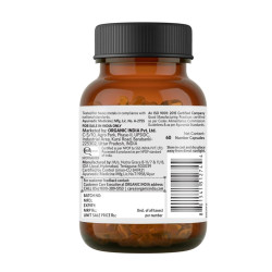 A TATA Product - Organic India Flaxseed Oil - 60 Veg Capsules, Natural Omega-3, Helps Reduce Cholesterol, Supports Healthy Skin, Hair & Nails, Joint Flexibility, GMP & NPOP Certified Organic