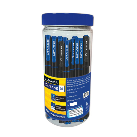 Classmate Octane Gel - Jar of 25 pens (assorted) -