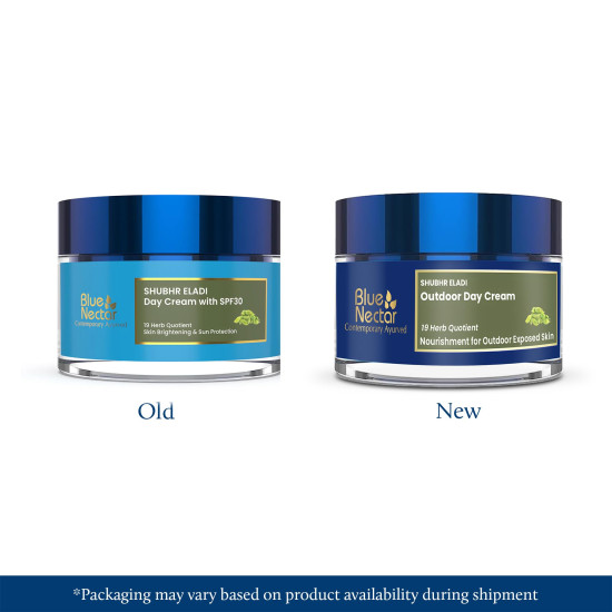 Blue Nectar Eladi Outdoor Sun Cream for Women with SPF 30 Sunscreen | Hydrating Suncream with Yashad Bhasm for Protection & Nourishment | Day Cream for Glowing Skin (19 Herbs, 50g) Blue Nectar Eladi Outdoor Sun Cream for Women with SPF 30 Sunscreen | Hydrating Suncream with Yashad Bhasm for Protection & Nourishment | Day Cream for Glowing Skin (19 Herbs, 50g)