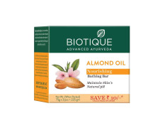 Biotique Almond Oil Nourishing Bathing Bar| Ayurvedic and Organically Pure| Maintains Skin’s Natural pH |100% Botanical Extracts| Suitable for All Skin Types | Pack of 3, 225 g (3 x 75 g)
