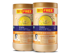Saffola FITTIFY Gourmet HI PROTEIN SLIM MEAL-SHAKE Royal Kesar Pista Buy 1 Get 1 Free 420 gm (12 servings)