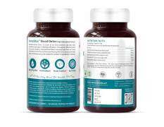 Bliss Welness Blood Detox | Curcumin Beetroot Manjistha Neem Extract | Blood Purifier Acne & Pimple Control Radiant Skin Anti Bacterial Ayurvedic Herbal Supplement - 60 Vegetarian Tablets