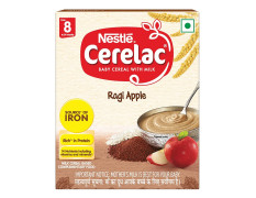 Nestle Cerelac Baby Cereal with Milk , Ragi Apple , From 8 to 24 Months ,Stage 2, Source of Iron & Protein , 300g