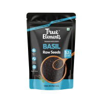 True Elements Basil Seeds 500g - Sabja Seeds | Reduce Body Heat | Tukmaria Seeds for Weight Management | High in Fibre & Omega 3