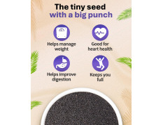 True Elements Basil Seeds 500g - Sabja Seeds | Reduce Body Heat | Tukmaria Seeds for Weight Management | High in Fibre & Omega 3