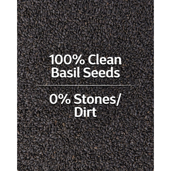 True Elements Basil Seeds 500g - Sabja Seeds | Reduce Body Heat | Tukmaria Seeds for Weight Management | High in Fibre & Omega 3