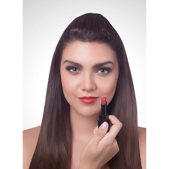 SUGAR Cosmetics Nothing Else Matter Longwear Lipstick for Women | Lasts Up To 8+ Hours| Enriched with Vitamin E | 100% Vegan | 3.2gm - 02 Red Rush