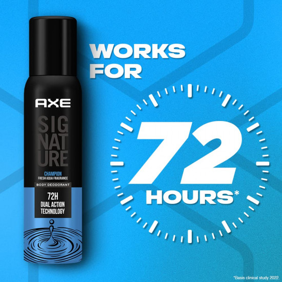 AXE Signature Champion No Gas Body Deodorant Bodyspray For Men 154 Ml, Pack of 1