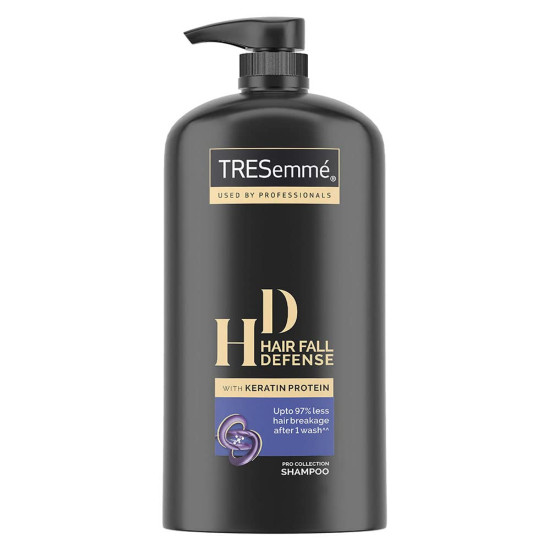 Tresemme Hair Fall Defence, Shampoo, 1L, for Strong Hair, with Keratin Protein, Prevents Hairfall due to Breakage, Nourishes Dry Hair & Frizz, for Men & Women