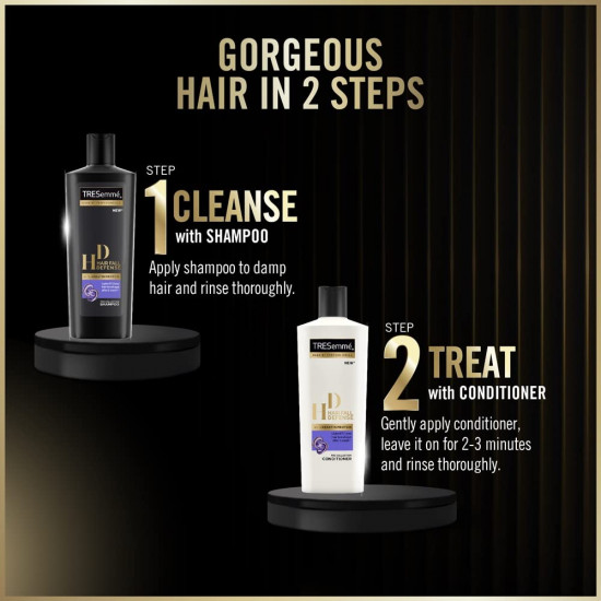 Tresemme Hair Fall Defence, Shampoo, 1L, for Strong Hair, with Keratin Protein, Prevents Hairfall due to Breakage, Nourishes Dry Hair & Frizz, for Men & Women