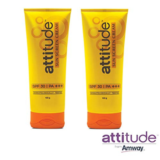 Amway Attitude Sunscreen Cream (100 G, Set Of 2Pcs, Spf, Spf 30, Combination)