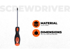 BLACK+DECKER BDHT62296 Steel Screwdriver-PH1x100mm (Orange)