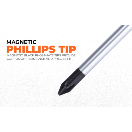 BLACK+DECKER BDHT62296 Steel Screwdriver-PH1x100mm (Orange)