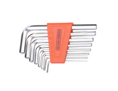 BLACK+DECKER BDHT81593 8-Piece Steel Hexkey Set Ideal for Repair & Maintenance for Home & DIY Use -1.5, 2, 2.5, 3, 4, 5, 5.5, 6 mm, 6 Months Warranty, ORANGE & BLACK