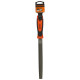 BLACK+DECKER BDHT22146 Steel 200mm 2nd Cut Half Round File (Orange)
