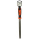 BLACK+DECKER BDHT22146 Steel 200mm 2nd Cut Half Round File (Orange)