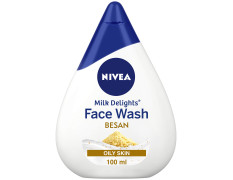 NIVEA Milk Delights Face Wash Fine Gramflour For Oily Skin 100ml, 100 ml