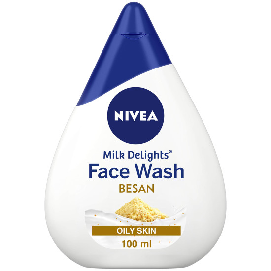 NIVEA Milk Delights Face Wash Fine Gramflour For Oily Skin 100ml, 100 ml